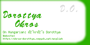 dorottya okros business card